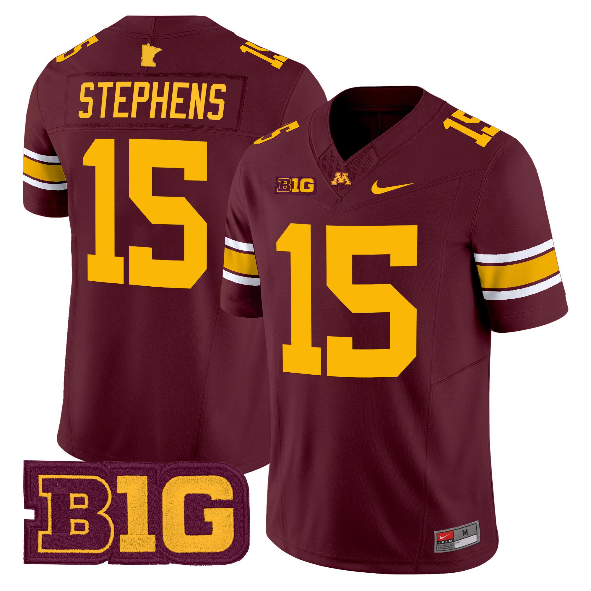 Men Minnesota Golden Gophers #15 Stephens Red Nike 2024 Vapor Limited NCAA Jersey style 1->customized ncaa jersey->Custom Jersey